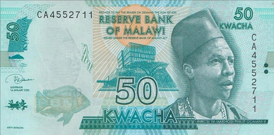 Malawi 50 kwacha Park Kasungu- Słonie 2020 P-64g