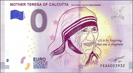 UE 0 euro Mother Teresa of Calcutta 2019.2