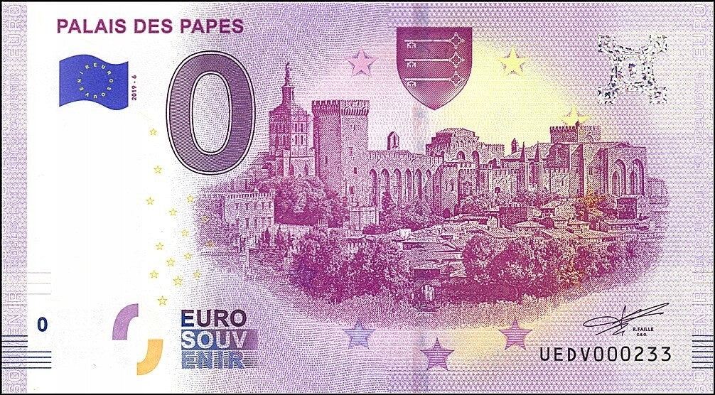 UE 0 euro Palais des Papes 2019.6