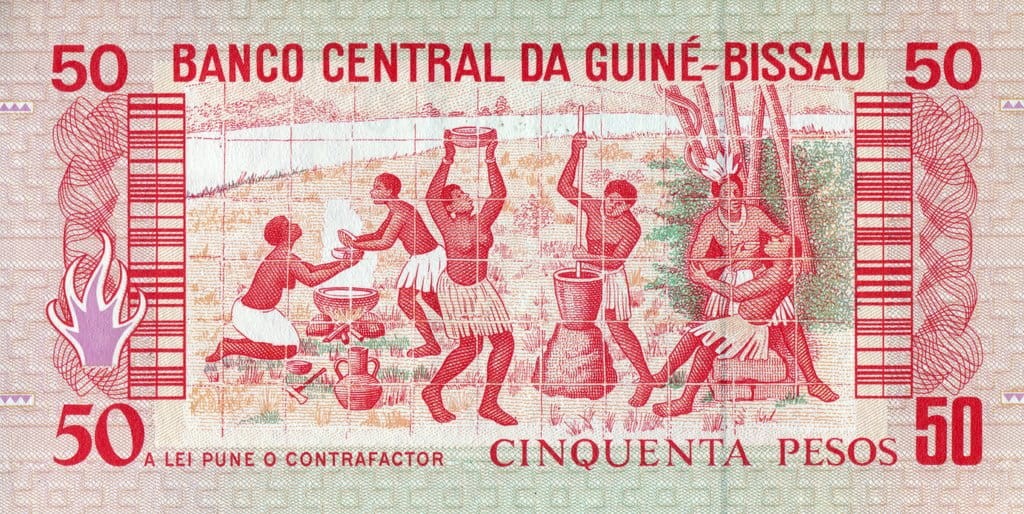Gwinea Bissau 50 Peso Wioska 1990 P-10