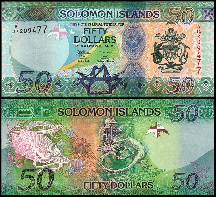 Wyspy Salomona 50 $ Jaszczurki 2013+ P-35.3