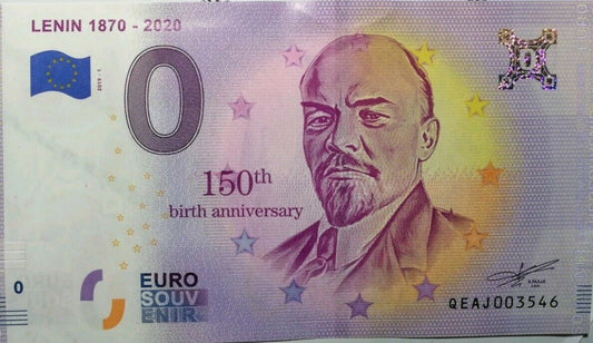 0 euro Lenin 1870-2020 2019.1