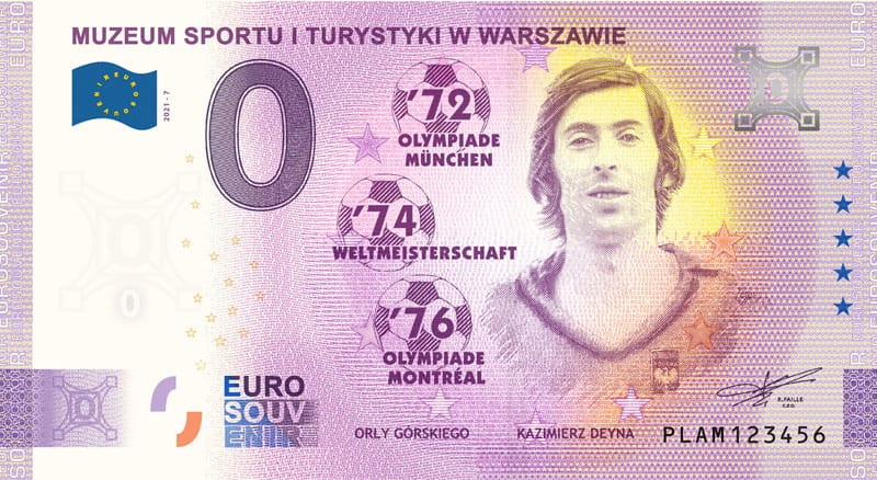 0 euro Polska Muzeum Sportu K. Deyna 2021.1