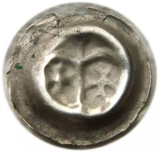 Brakteat arkady z krzyżami Zakon Krzyżacki