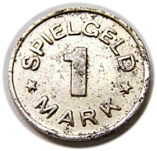 1 marka Niemcy, księżyc i gwiazda