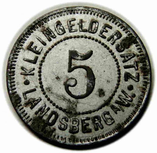 5 fenigów Gorzów Wielkopolski Landsberg a. Warthe