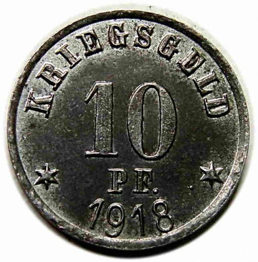 10 fenigów 1918 Zielona Góra Grunberg