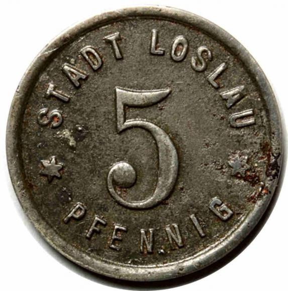 5 fenigów 1918 Wodzisław Śląski / Loslau
