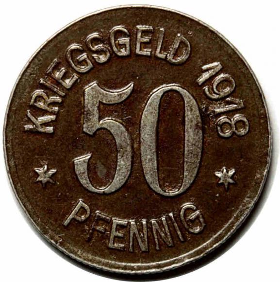 50 fenigów 1918 Wodzisław Śląski / Loslau