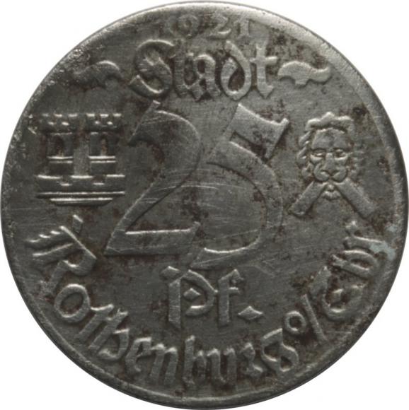 25 fenigów 1921 Rothenburg