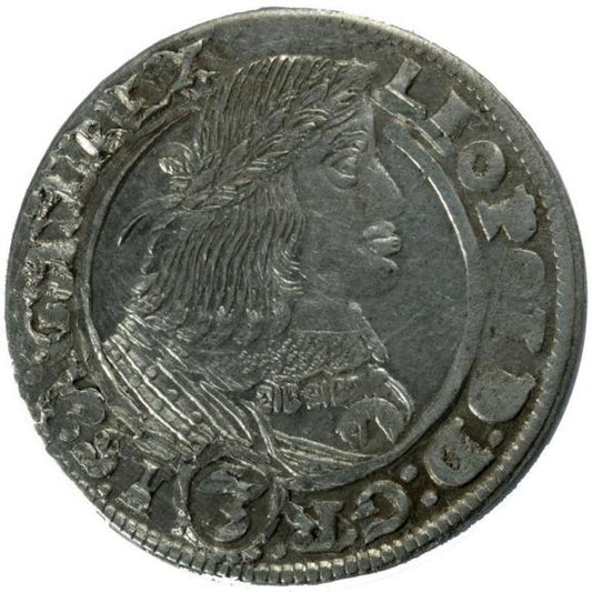 3 krajcary 1660 Leopold I Habsburg Wrocław