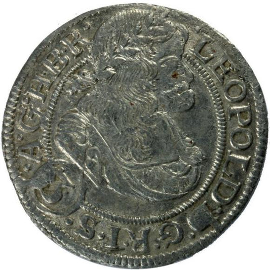 3 krajcary 1670 Leopold I Habsburg Wrocław