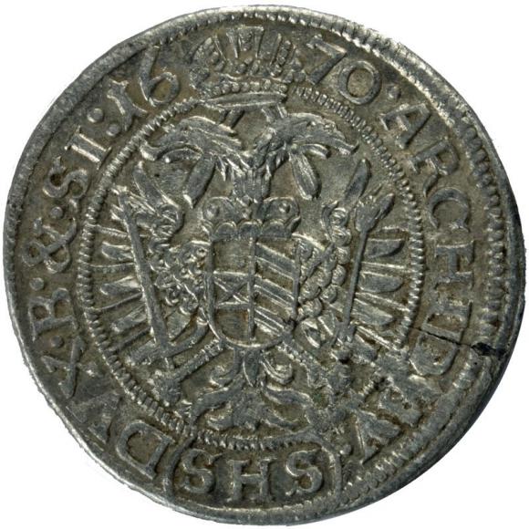 3 krajcary 1670 Leopold I Habsburg Wrocław
