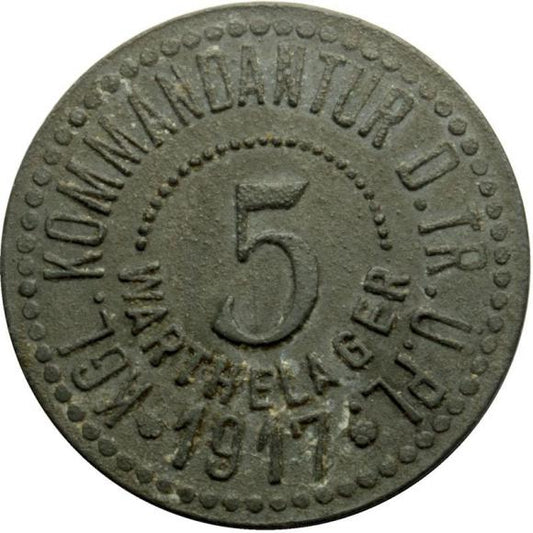 5 fenigów 1917 poligon Biedrusko Warthelager Weissenburg