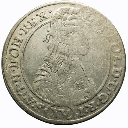 15 krajcarów 1663 Leopold I Habsburg Wrocław