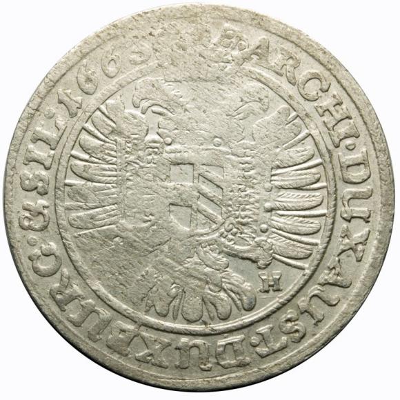 15 krajcarów 1663 Leopold I Habsburg Wrocław