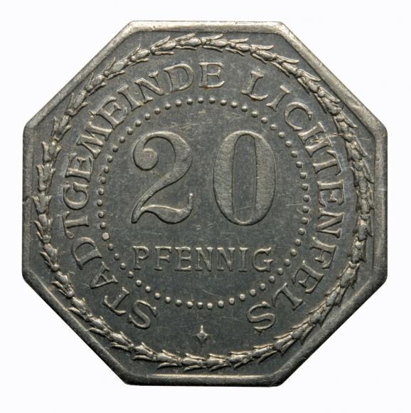 20 fenigów Lichtenfels Bawaria Fara