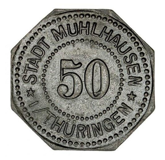 50 fenigów 1917 Muhlhausen Saksonia