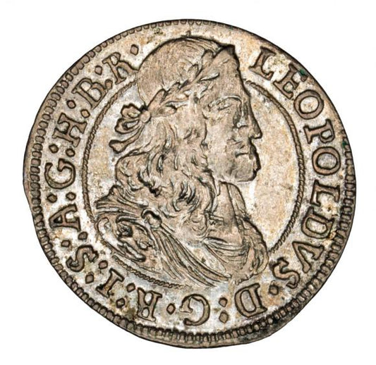 3 krajcary 1671 Leopold I Habsburg Austria Tyrol Hall