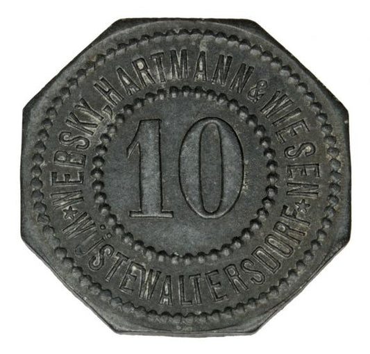 10 fenigów Walim / Wustewaltersdorf