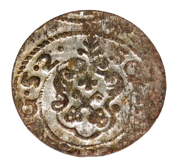 Szeląg 1652 Krystyna Waza Ryga