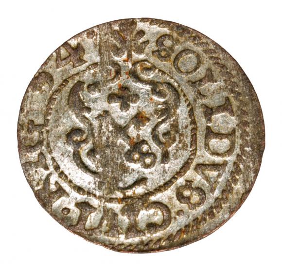 Szeląg 1654 Karol Gustaw Ryga