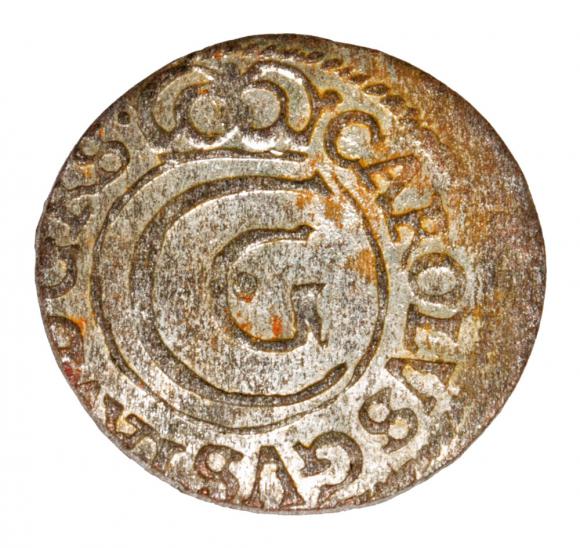 Szeląg 1659 Karol Gustaw Ryga