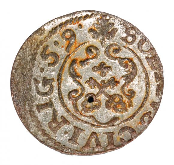 Szeląg 1659 Karol Gustaw Ryga