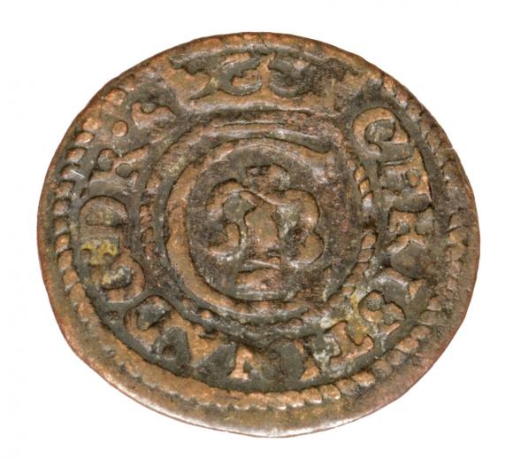 Szeląg 1644 Krystyna Waza Ryga