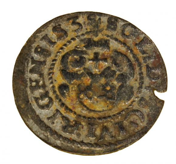 Szeląg 1639 Krystyna Waza Ryga