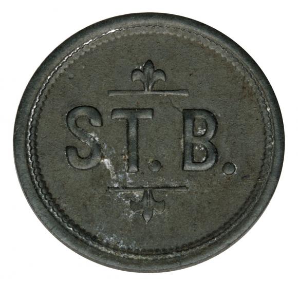 5 fenigów żeton restauracyjny 1 portion ST. B.