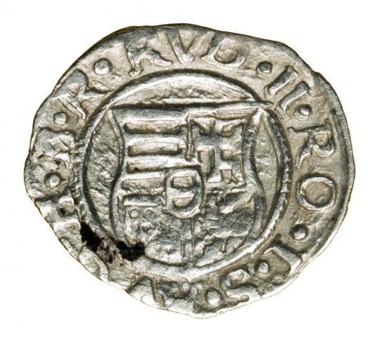 Denar 1580 Rudolf II Habsburg Węgry Kremnica