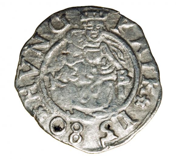 Denar 1580 Rudolf II Habsburg Węgry Kremnica