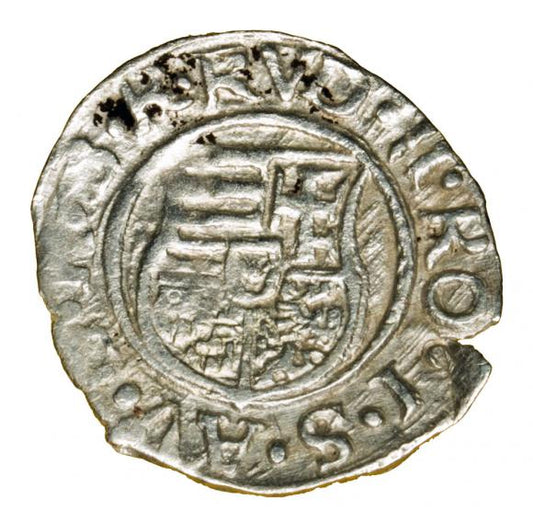 Denar 1581 Rudolf II Habsburg Węgry Kremnica