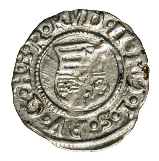 Denar 1585 Rudolf II Habsburg Węgry Kremnica