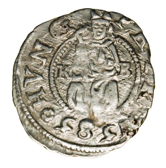 Denar 1585 Rudolf II Habsburg Węgry Kremnica