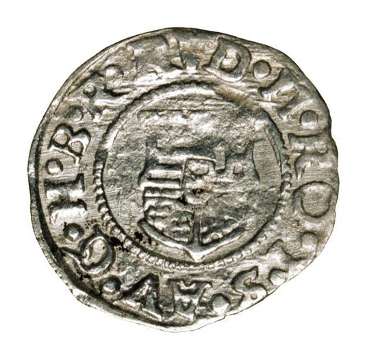 Denar 1591 Rudolf II Habsburg Węgry Kremnica