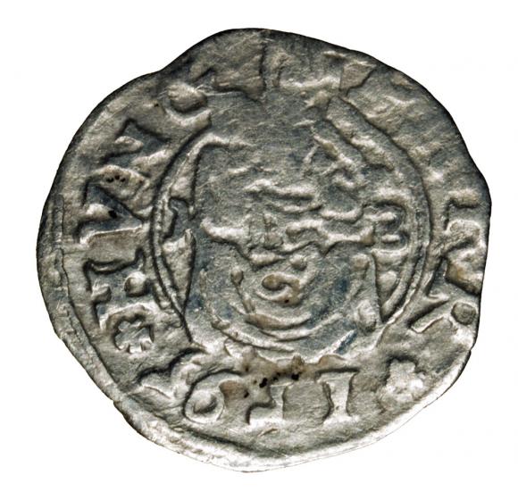 Denar 1595 Rudolf II Habsburg Węgry Kremnica