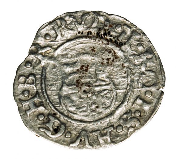 Denar 1596 Rudolf II Habsburg Węgry Kremnica