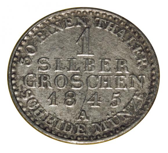 1 silber grosz 1845 Fryderyk Wilhelm IV Prusy Berlin