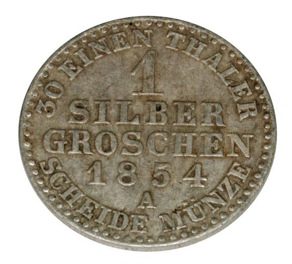 1 silber grosz 1854 Fryderyk Wilhelm IV Prusy Berlin