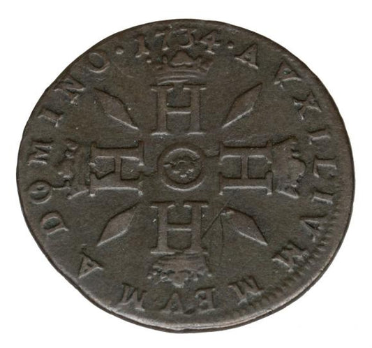 1 pezzetta 1734 Honoriusz III Grimaldi Monako