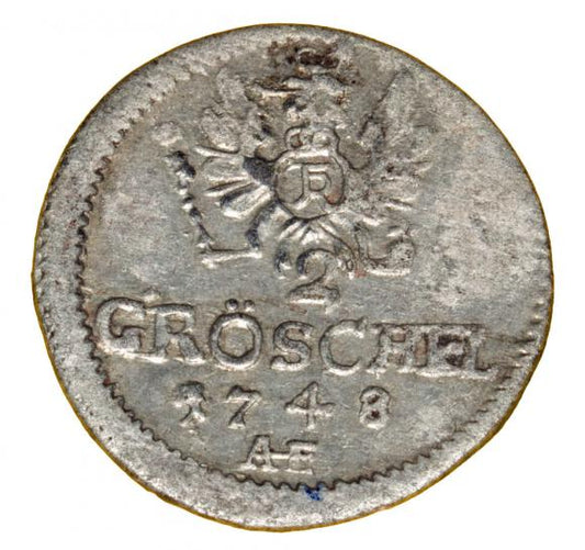 2 greszele 1748 Fryderyk II Wielki Śląsk Wrocław