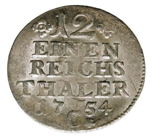 1/12 talara 1754 Fryderyk II Wielki Niemcy Kleve C