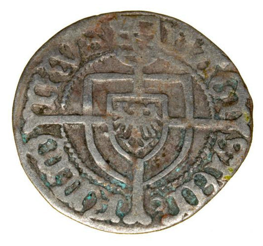 Grosz 1498-1510 Fryderyk Saski Zakon Krzyżacki