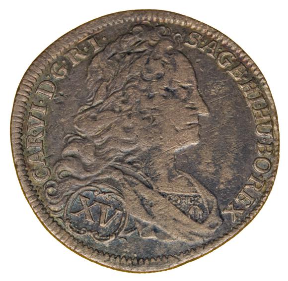 15 krajcarów 1735 Karol VI Habsburg Śląsk Wrocław