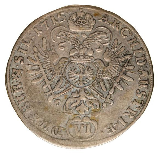6 krajcarów 1715 Karol VI Habsburg Śląsk Wrocław