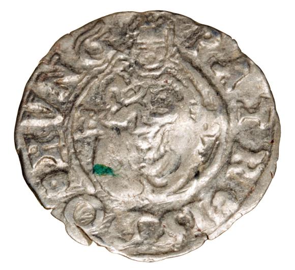 Denar 1590 Rudolf II Habsburg Węgry Kremnica