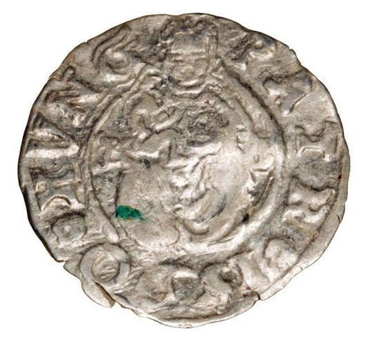 Denar 1590 Rudolf II Habsburg Węgry Kremnica