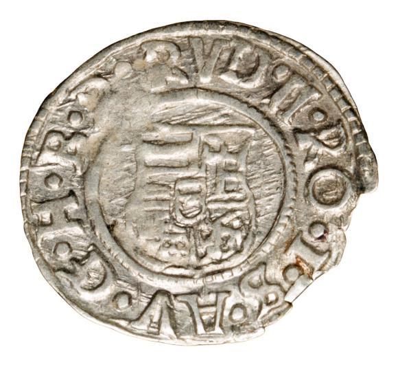 Denar 1594 Rudolf II Habsburg Węgry Kremnica